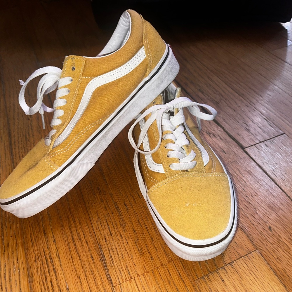 Vans Yellow and White Women's Sneakers